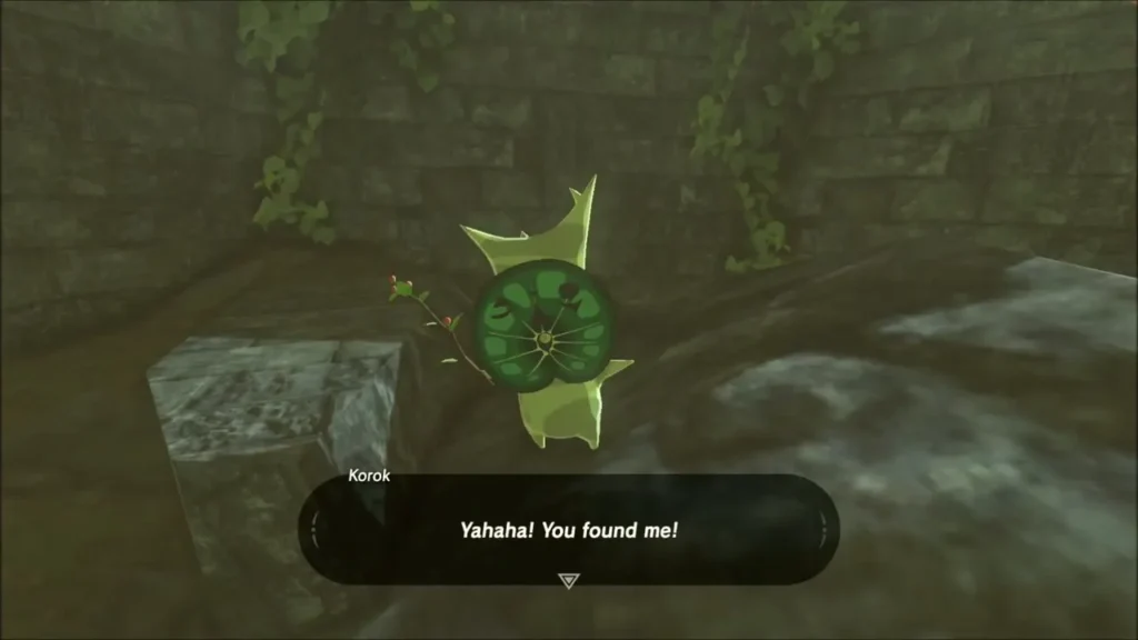 Korok behind the rock saying Yahaha, you found me Korok behind the rock saying Yahaha, you found me