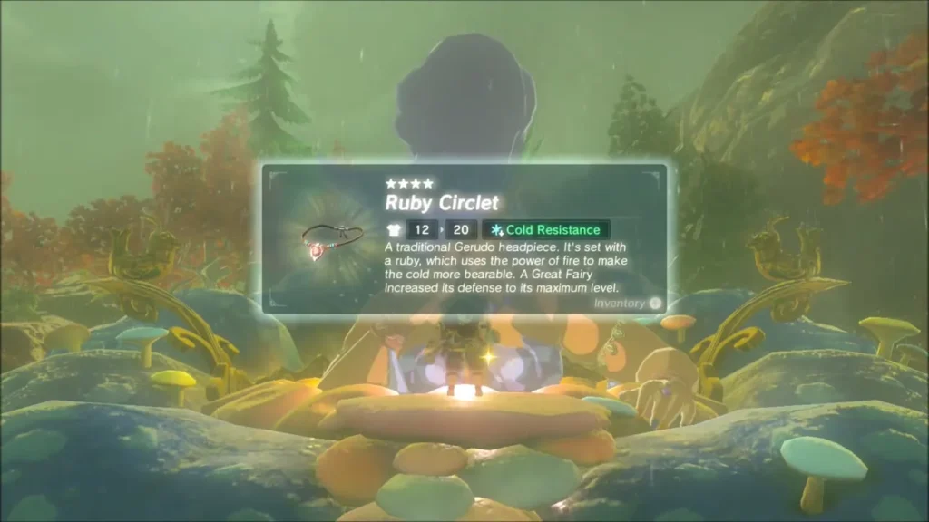 Ruby Circlet raised to maximum defense by the fairy Ruby Circlet raised to maximum defense by the fairy