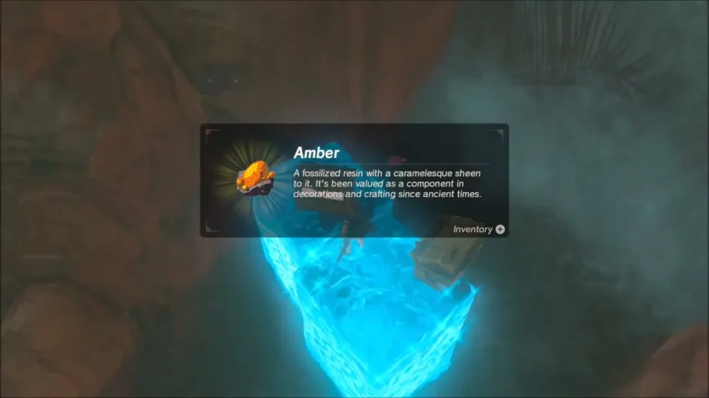 Amber item box beside the Cryonis ice block and chest