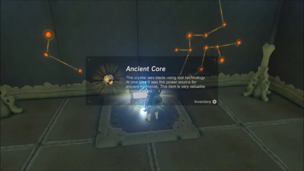 Ancient Core item box after opening the second chest
