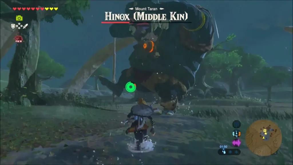 Link running through the water away from the Middle Kin