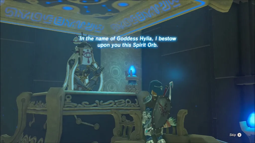 Monk Kah Yah says he bestows a Spirit Orb on Link