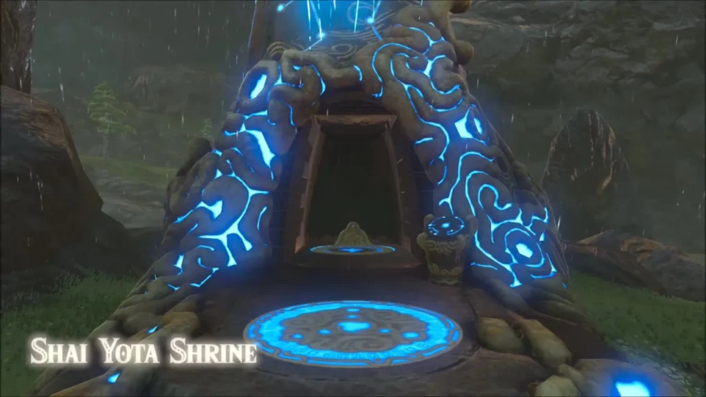 Shai Yota Shrine entrance with its glowing warp circle
