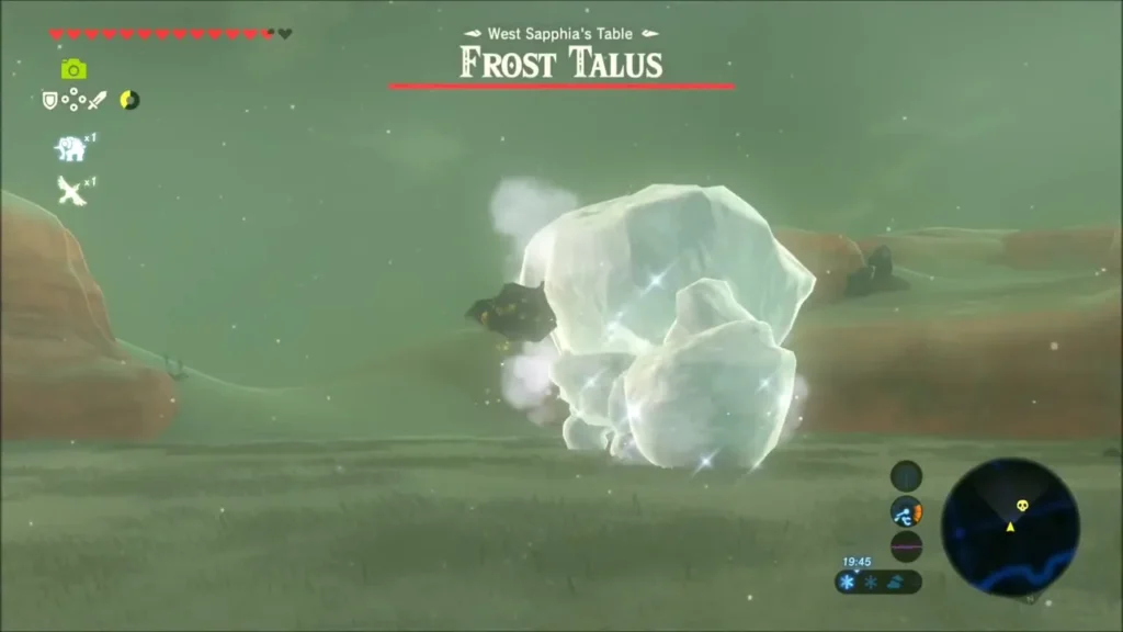 Frost Talus encased in ice on West Sapphia's Table Frost Talus encased in ice on West Sapphia's Table