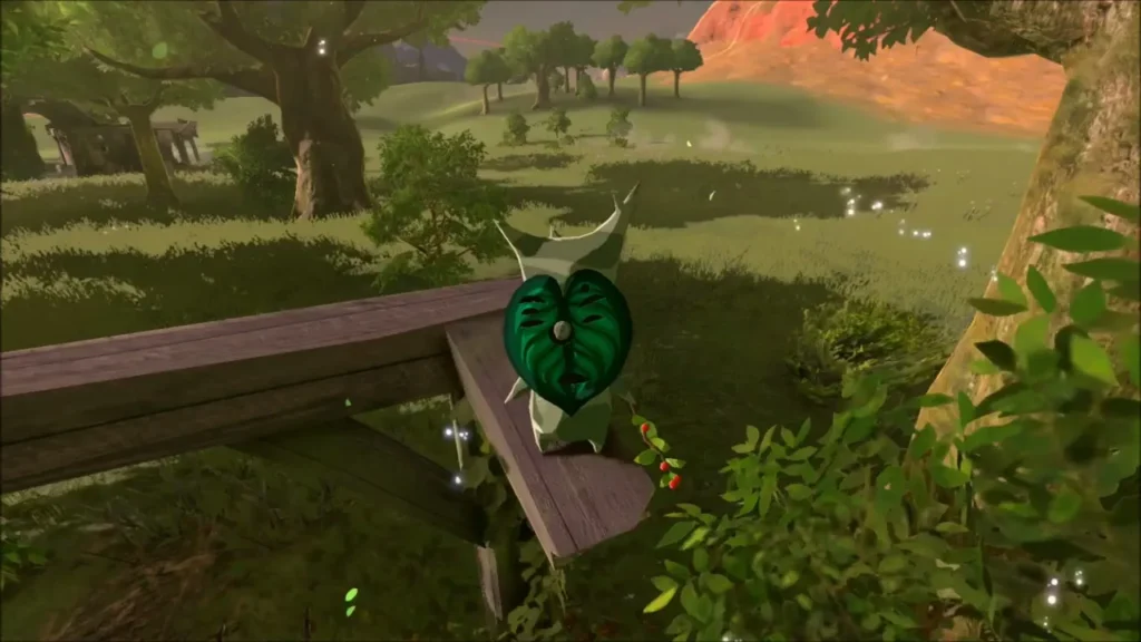 Korok sitting on the broken wooden fence Korok sitting on the broken wooden fence