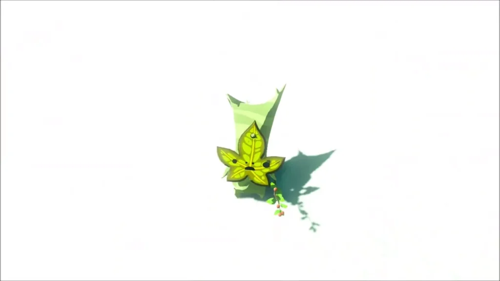 A Korok standing in the snow at the top of the cliff A Korok standing in the snow at the top of the cliff
