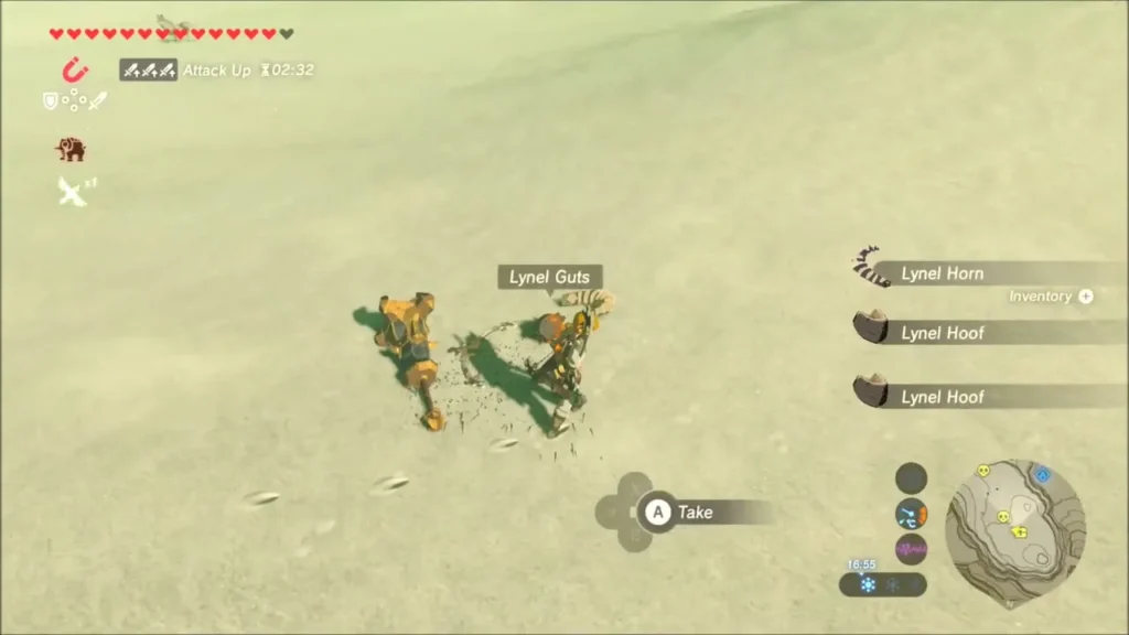 Lynel Horn and Lynel Hooves picked up from the remains on the snow Lynel Horn and Lynel Hooves picked up from the remains on the snow
