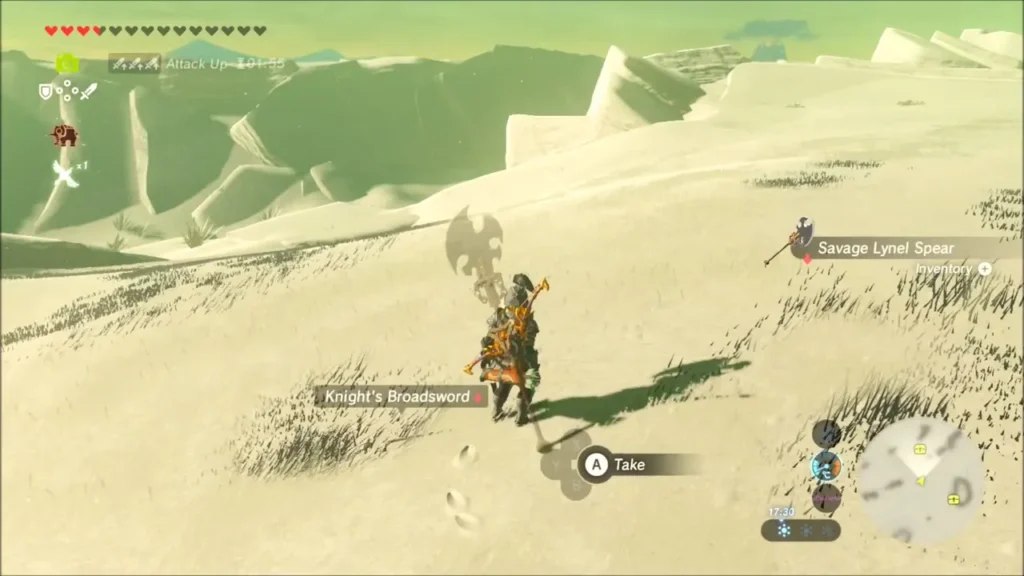 Savage Lynel Spear lying on the snow after the fight Savage Lynel Spear lying on the snow after the fight