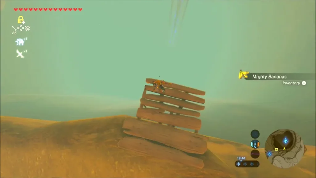 Mighty Bananas picked up beside the wooden scaffold on the cliff Mighty Bananas picked up beside the wooden scaffold on the cliff