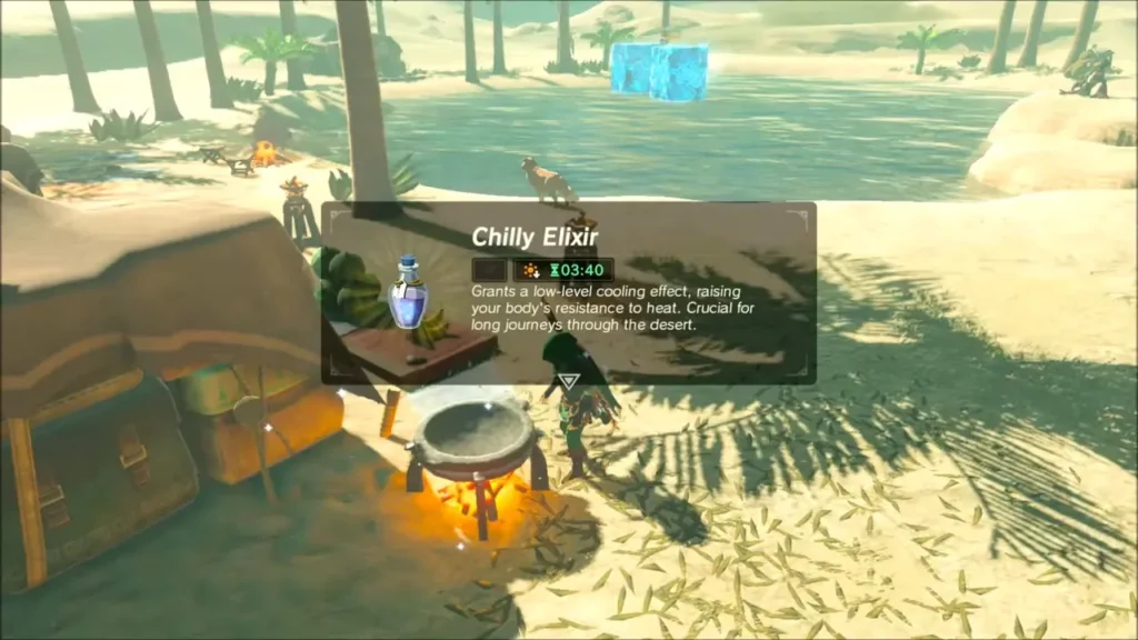 Chilly Elixir brewed at a cooking pot beside the oasis Chilly Elixir brewed at a cooking pot beside the oasis
