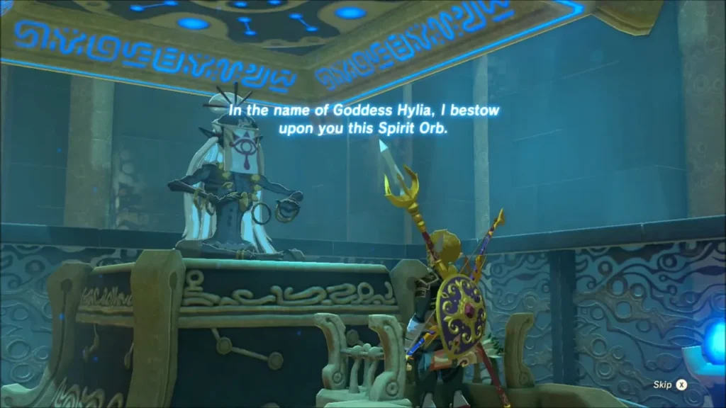 Dako Tah offering a Spirit Orb to Link Dako Tah offering a Spirit Orb to Link