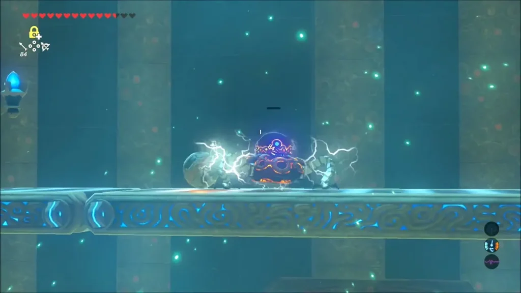 A Guardian Scout crackling with electricity on a conveyor belt A Guardian Scout crackling with electricity on a conveyor belt