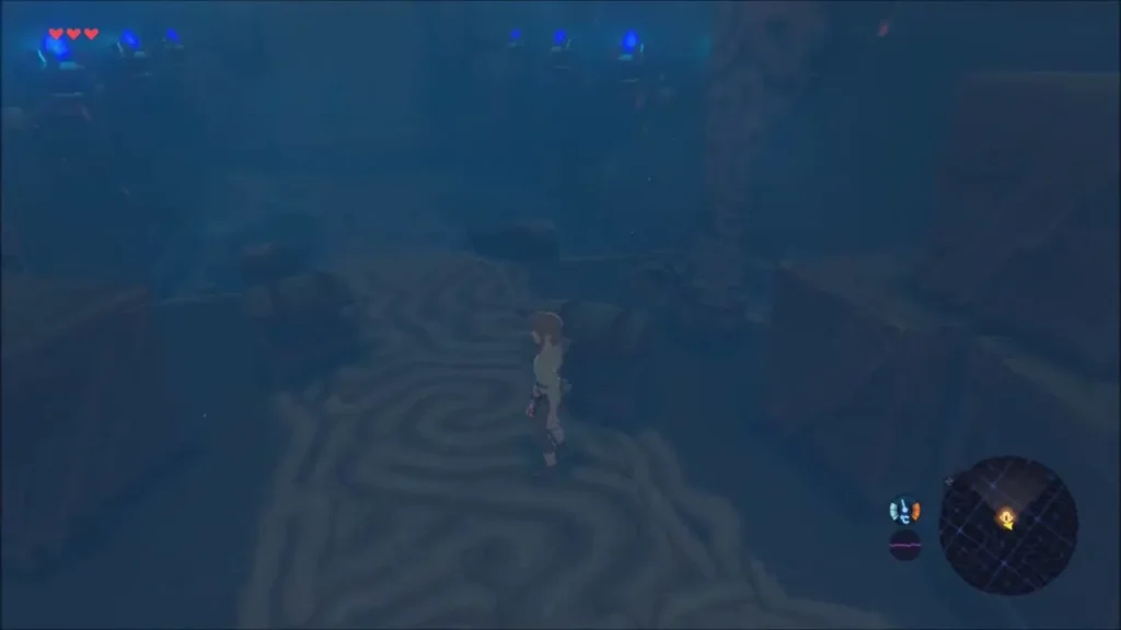 Link in the dark chamber now wearing the shirt and trousers Link in the dark chamber now wearing the shirt and trousers