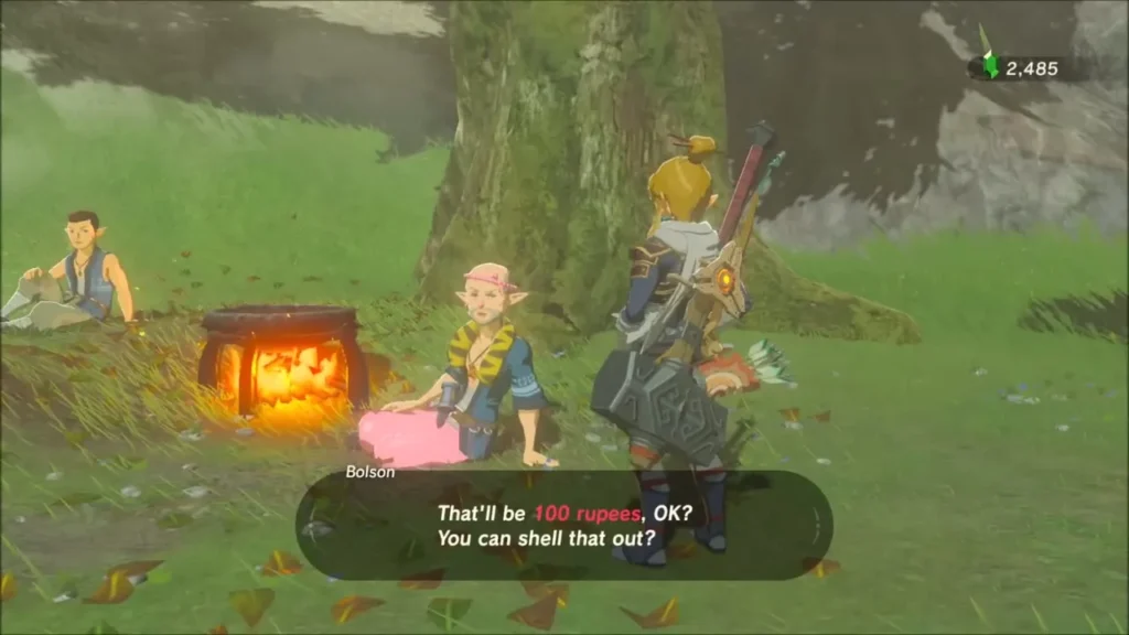 Bolson quoting a price of 100 rupees for a house upgrade