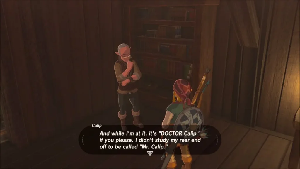 Calip insisting on being called Doctor inside his hut