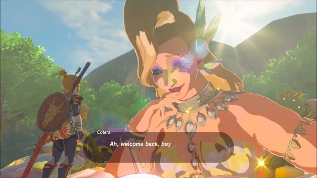 Great Fairy Cotera greeting Link at her fountain