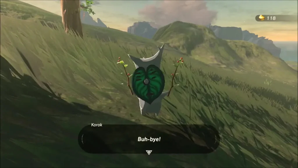 Korok in the tall grass on the slope
