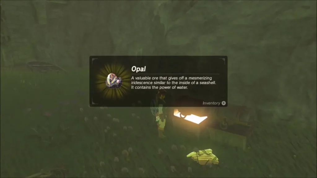 Link receiving an Opal from the neighbouring chest
