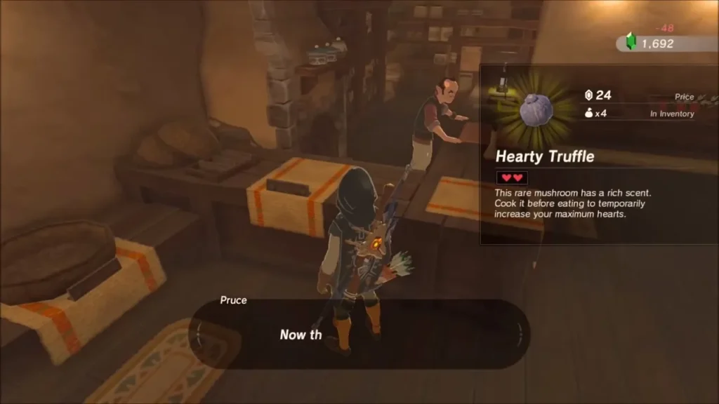 Pruce behind his counter with Hearty Truffles on offer