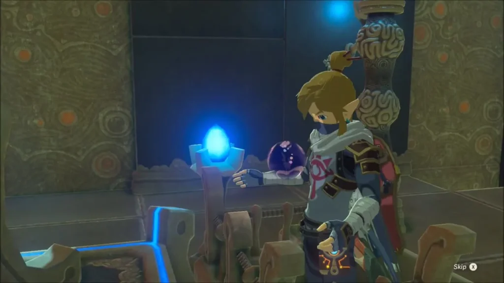 Link beside the altar with the Spirit Orb