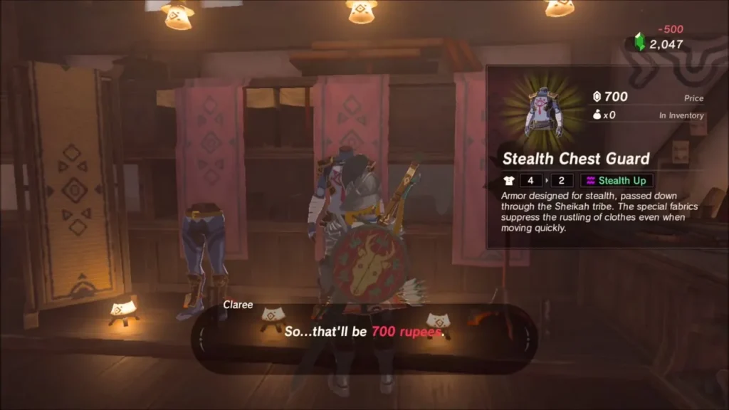Stealth Chest Guard on sale beside the mask for 700 rupees