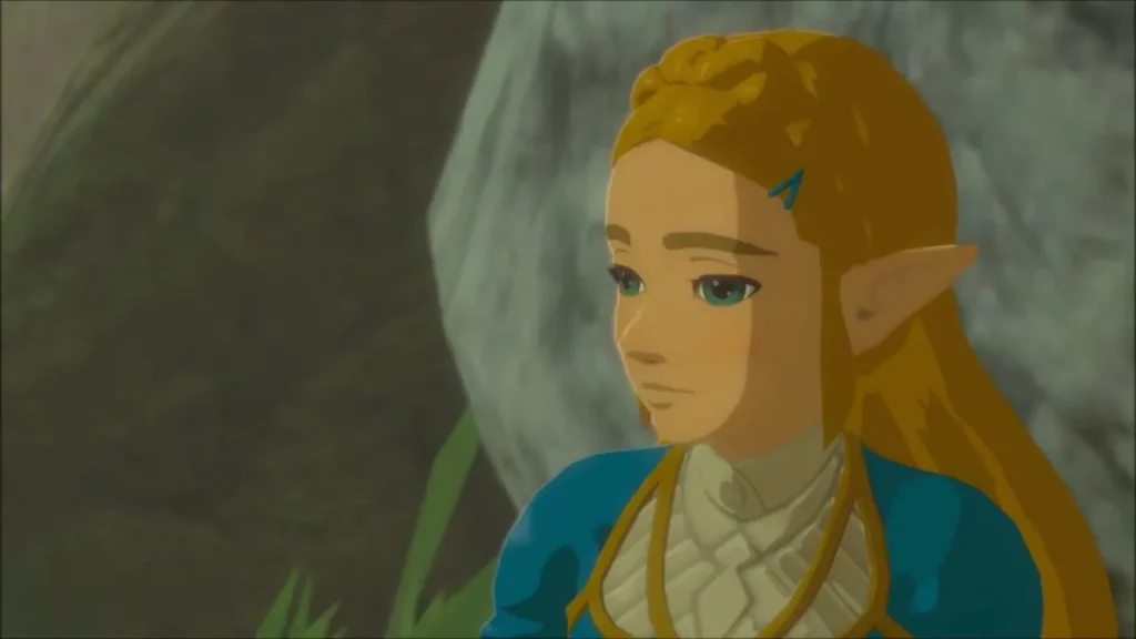 Zelda looking on in the first memory cutscene