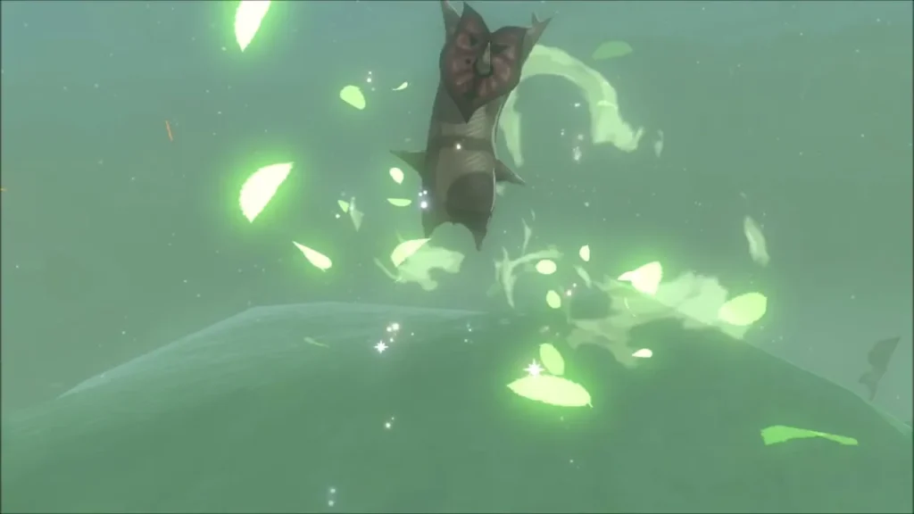 A Korok bursting out in green leaves on a snowy hilltop A Korok bursting out in green leaves on a snowy hilltop