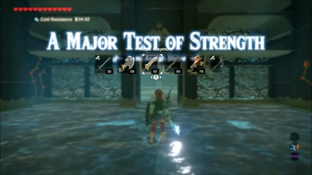 A Major Test of Strength title card in the shrine arena A Major Test of Strength title card in the shrine arena
