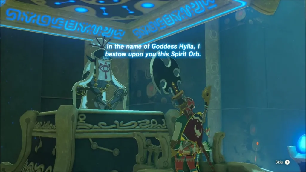 Monk To Quomo bestowing a Spirit Orb on Link Monk To Quomo bestowing a Spirit Orb on Link