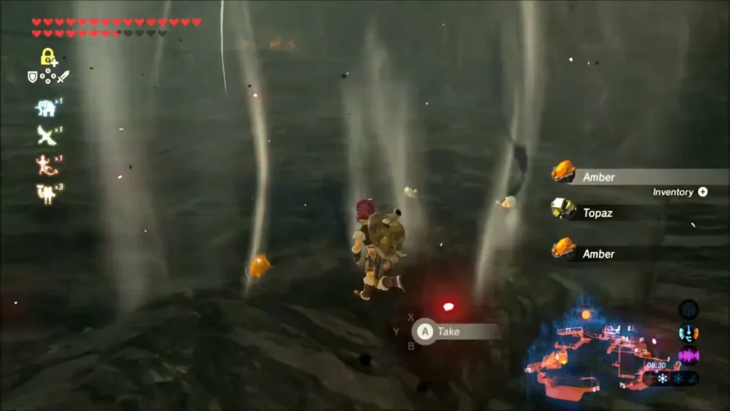 Amber and Topaz dropping from the fallen Stone Talus Amber and Topaz dropping from the fallen Stone Talus