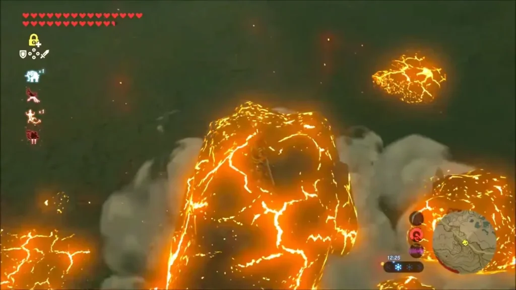 Igneo Talus rising in a cloud of smoke with glowing lava cracks Igneo Talus rising in a cloud of smoke with glowing lava cracks