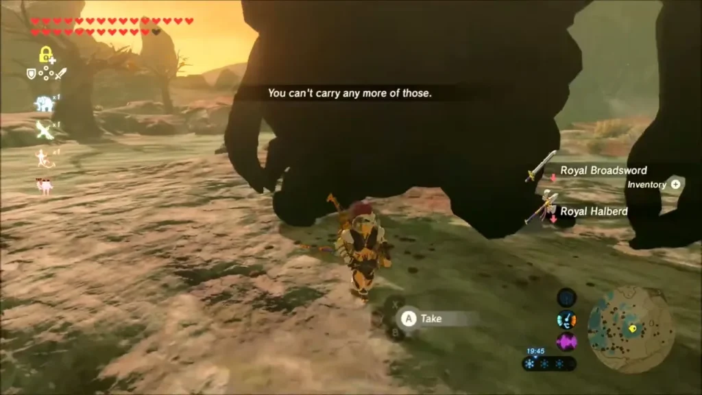 Royal Broadsword and Royal Halberd dropped beside the fallen Hinox Royal Broadsword and Royal Halberd dropped beside the fallen Hinox