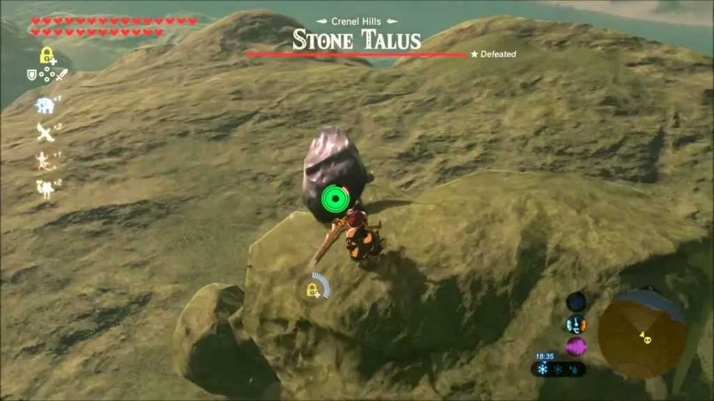 Link striking ore on the Stone Talus in Crenel Hills Link striking ore on the Stone Talus in Crenel Hills