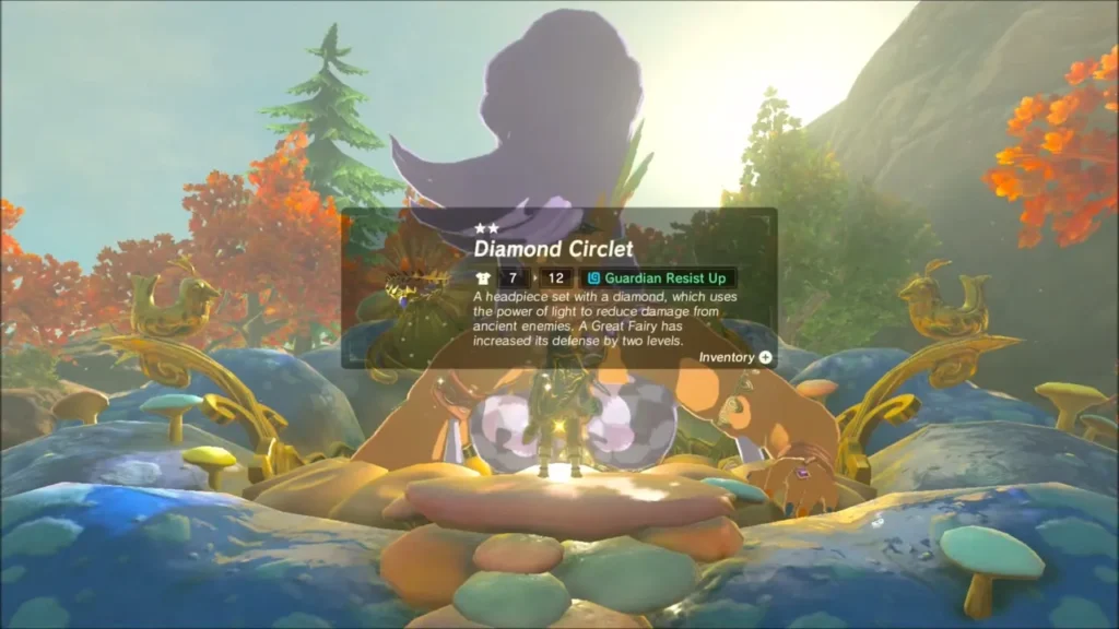 Diamond Circlet shown upgraded by two levels in the fountain Diamond Circlet shown upgraded by two levels in the fountain