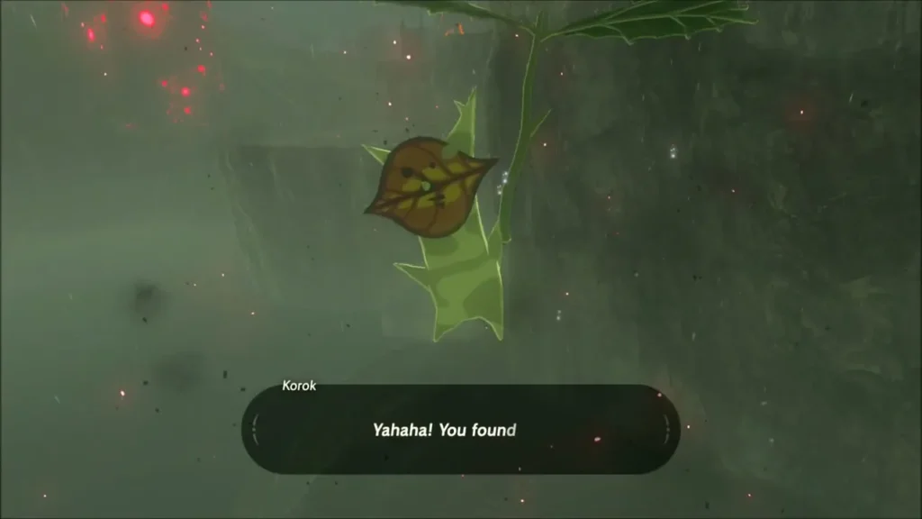 Korok hidden on the rampart saying Yahaha Korok hidden on the rampart saying Yahaha