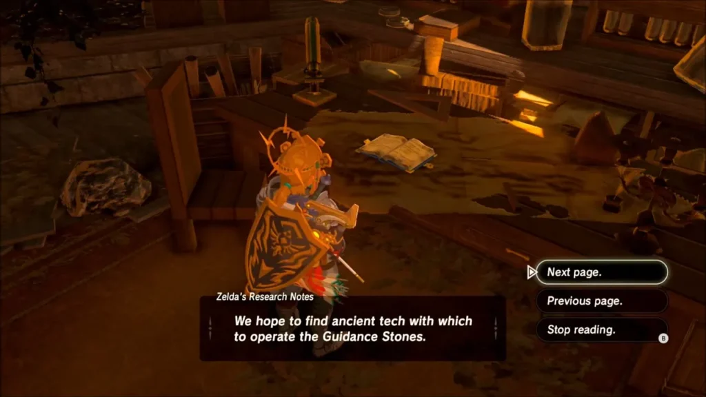 Zelda's Research Notes about ancient tech for the Guidance Stones Zelda's Research Notes about ancient tech for the Guidance Stones
