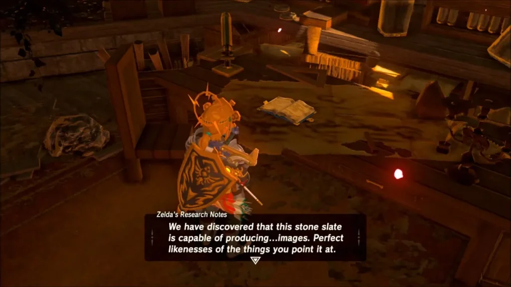 Zelda's Research Notes on the Sheikah Slate producing images Zelda's Research Notes on the Sheikah Slate producing images