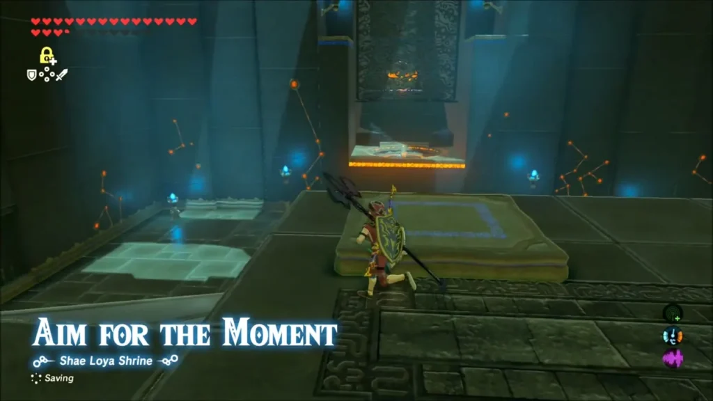 Aim for the Moment title card inside Shae Loya Shrine Aim for the Moment title card inside Shae Loya Shrine