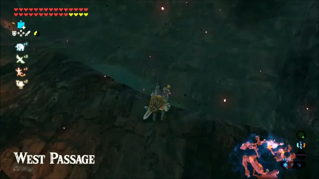 West Passage title card as Link enters the cave tunnel West Passage title card as Link enters the cave tunnel