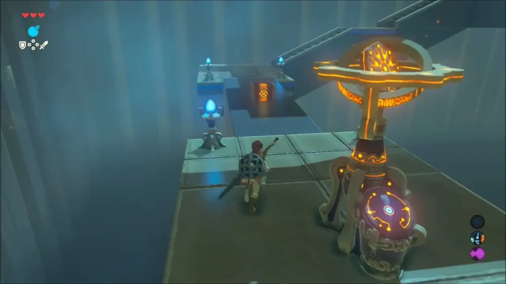 Link beside the first machine with a platform ahead Link beside the first machine with a platform ahead