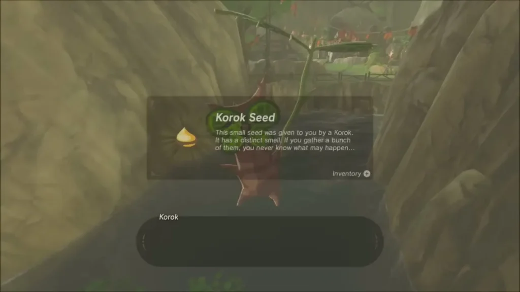 Hidden Korok under the bridge giving Link a Korok Seed Hidden Korok under the bridge giving Link a Korok Seed