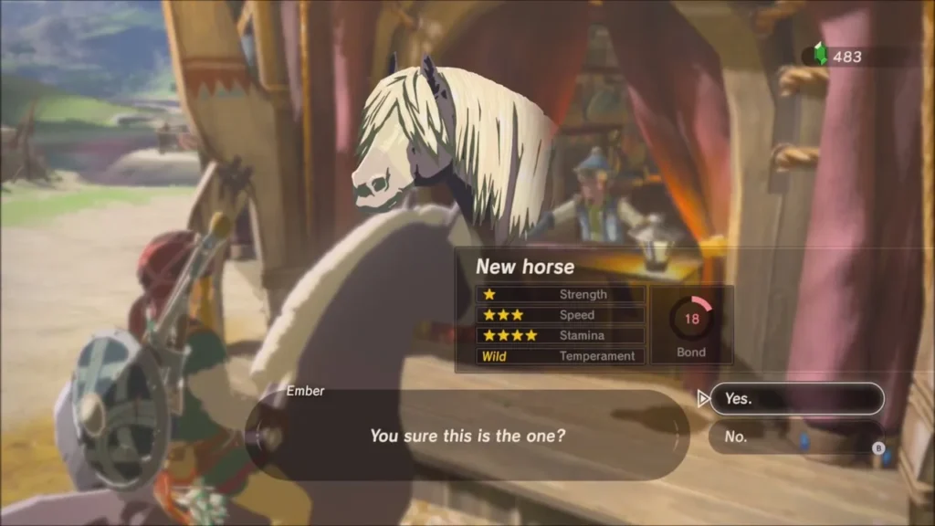 Keeper Ember asks to confirm registering the new horse Keeper Ember asks to confirm registering the new horse