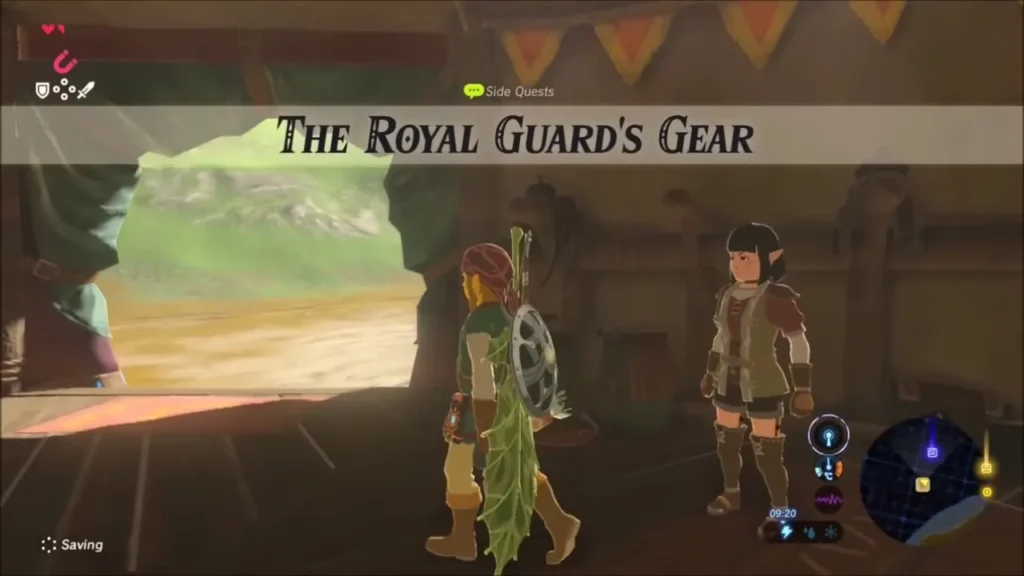 The Royal Guard's Gear quest banner with Parcy beside Link The Royal Guard's Gear quest banner with Parcy beside Link