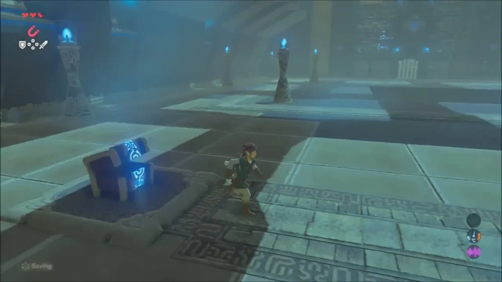 Link approaching the second chest in the shrine room Link approaching the second chest in the shrine room