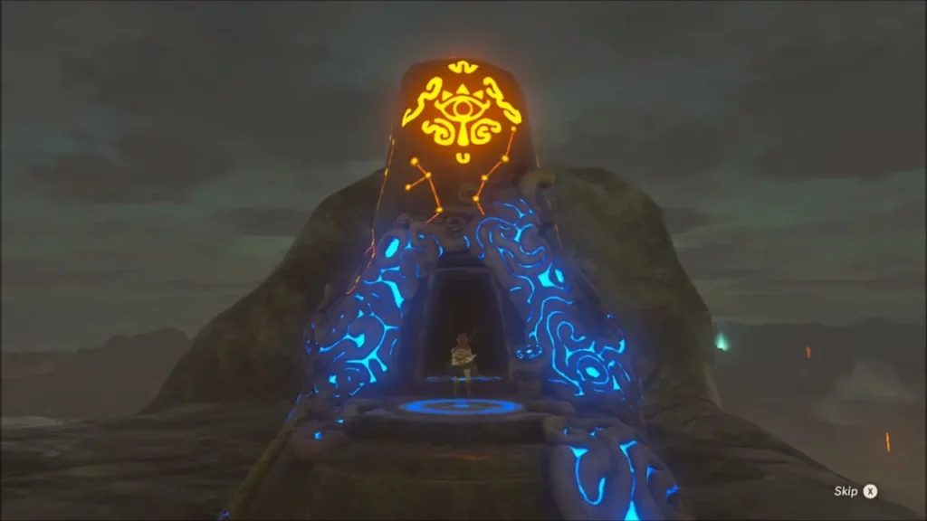 Shee Vaneer Shrine entrance turned blue after Link registered it Shee Vaneer Shrine entrance turned blue after Link registered it