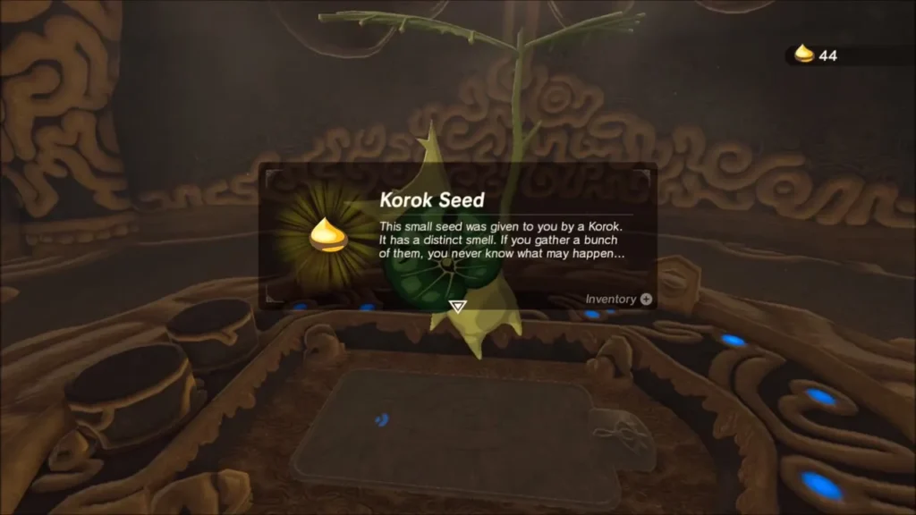 Korok Seed box above the pedestal in the Shrine of Resurrection Korok Seed box above the pedestal in the Shrine of Resurrection