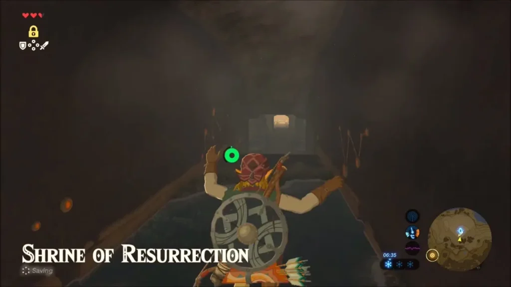 Link entering the Shrine of Resurrection Link entering the Shrine of Resurrection