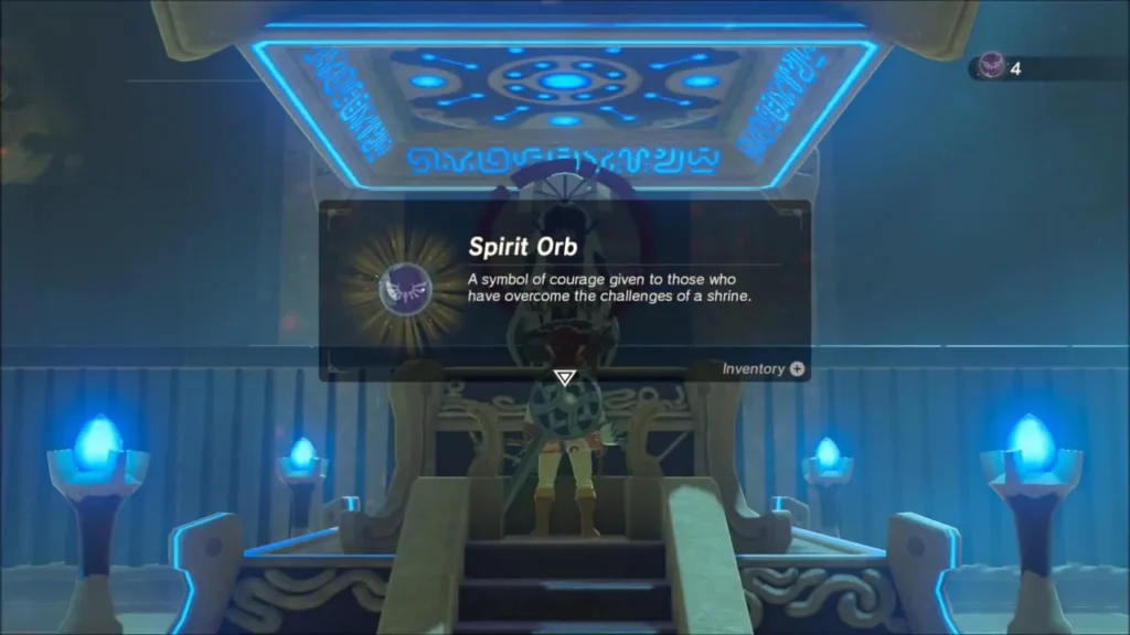 Spirit Orb item box shown in front of the monk's altar Spirit Orb item box shown in front of the monk's altar