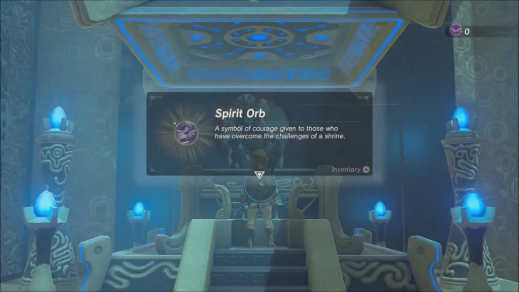 Spirit Orb description box as Link stands before the monk Spirit Orb description box as Link stands before the monk