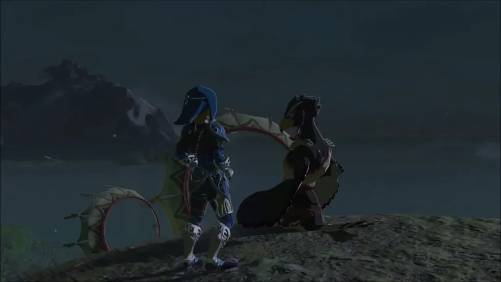 Link and Mimo on Koholit Rock summit with the glider rings set up